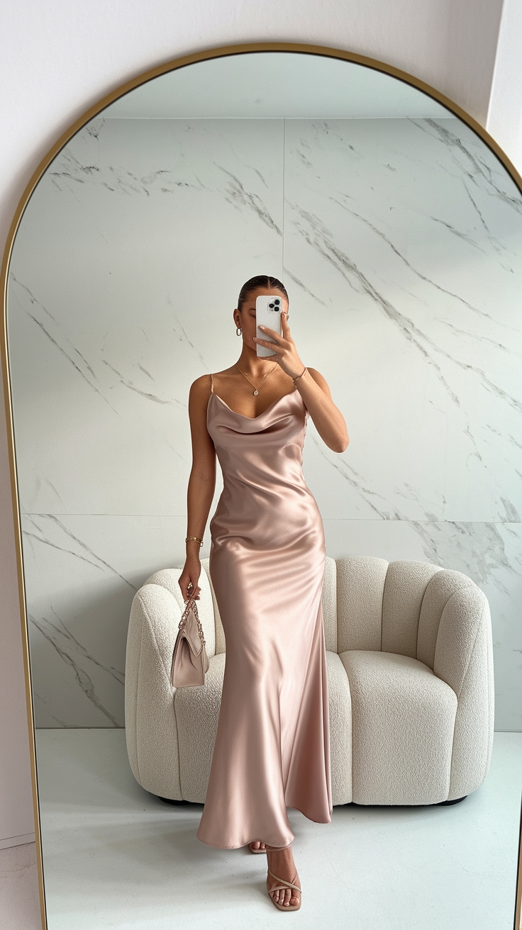 Effortlessly Elegant Nude Maxi Dresses for Women outfit idea