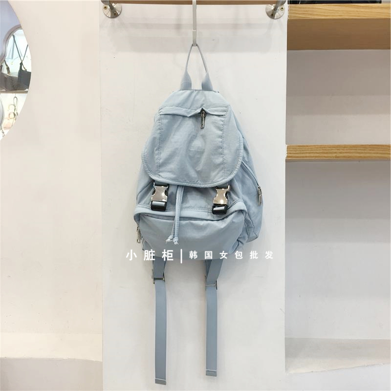 Nylon Buckle Handheld Backpack - Simple Travel Student Bag - Spring Summer 2023 Korean Style Dongdaemun Fashion Nylon Buckle Handheld Backpack - Simple Travel Student Bag - Spring Summer 2023 Korean Style Dongdaemun Fashion