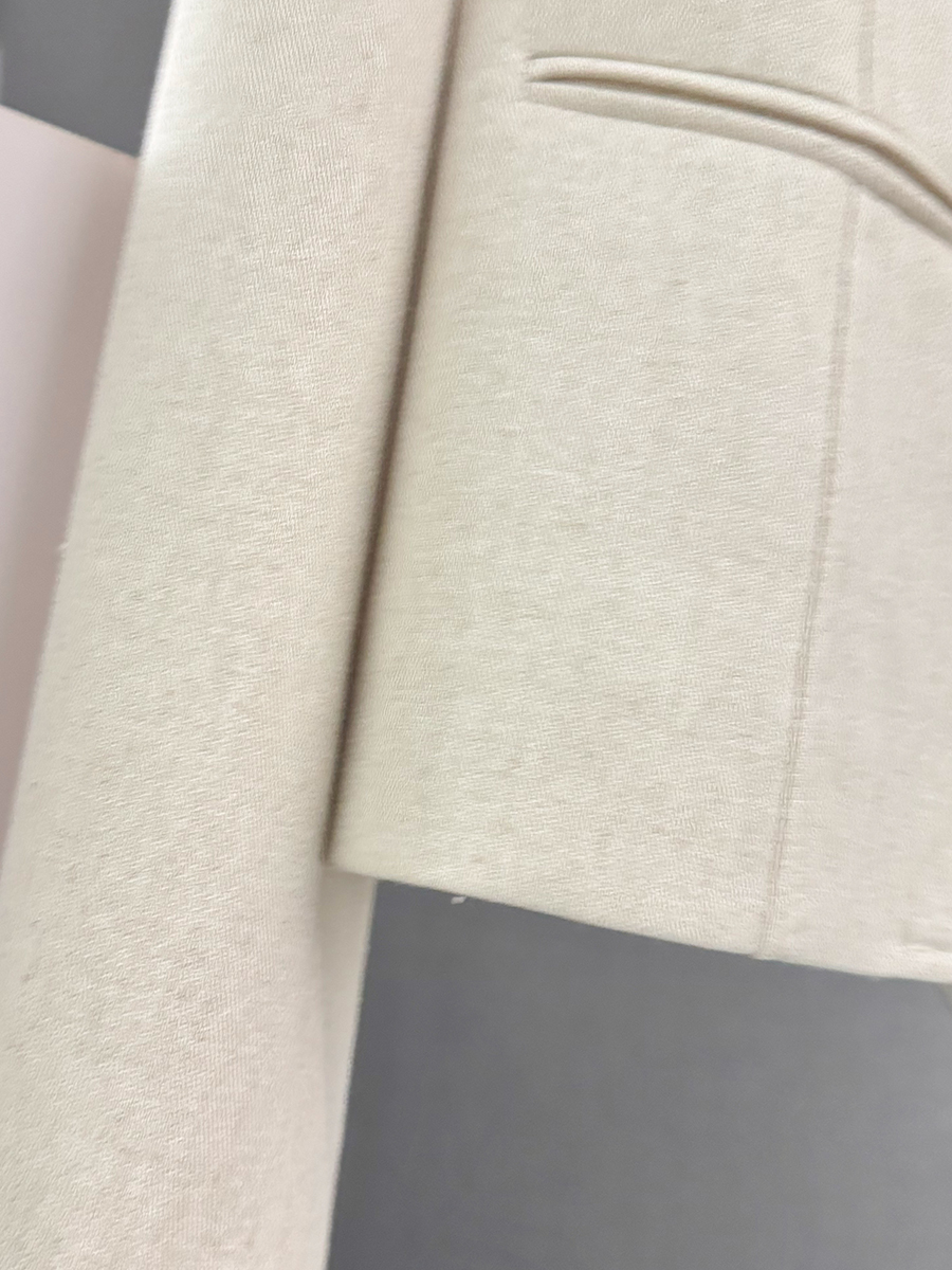 Off-White French Style Elegant Short Coat for Women - High-End Korean Design, Simple Spring Autumn Fashion 2025 Off-White French Style Elegant Short Coat for Women - High-End Korean Design, Simple Spring Autumn Fashion 2025