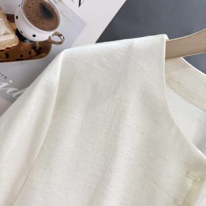 Off-White French-Style Elegant Short Jacket for Women - Chic Summer 2025 Petite Top, Trendy Fashion Essential