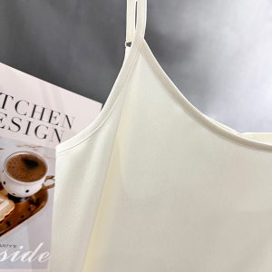 Off-White Versatile Camisole Dress - Women's Summer 2025 Long Drape Dress for Layering, Perfect for Y2K and Casual Chic Styles