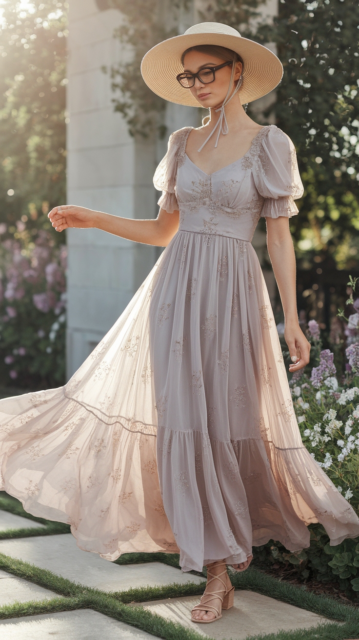 Choosing the Right Organza Maxi Dress for Your Shape outfit idea