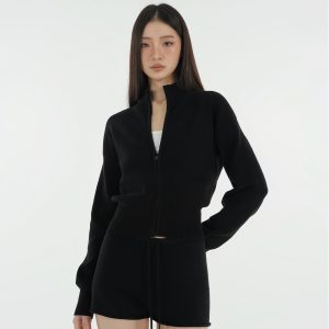 Oversized Collar Rolled Hem Short Sleeve Top & Knitted Shorts Set - Chic Casual Loungewear for Effortless Style