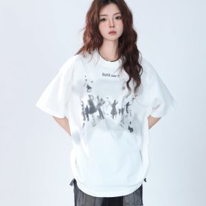 Oversized Hip Hop T-Shirt for Women - 