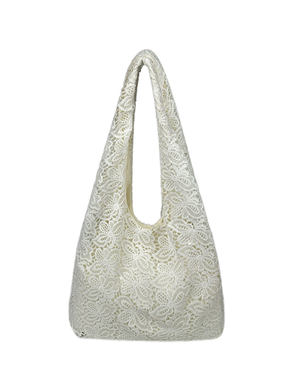 Pastoral Lace Tote Bag - Large Capacity Commuter Shoulder Bag, Versatile Niche Design for Everyday Style Pastoral Lace Tote Bag - Large Capacity Commuter Shoulder Bag, Versatile Niche Design for Everyday Style