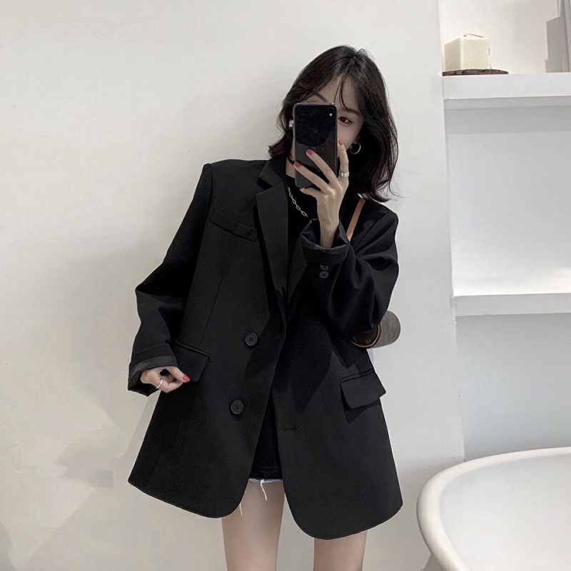 Petite Black Suit Jacket for Women - Short Fit, High-Quality Niche Design for Spring and Autumn 2025, Chic Fashion Staple