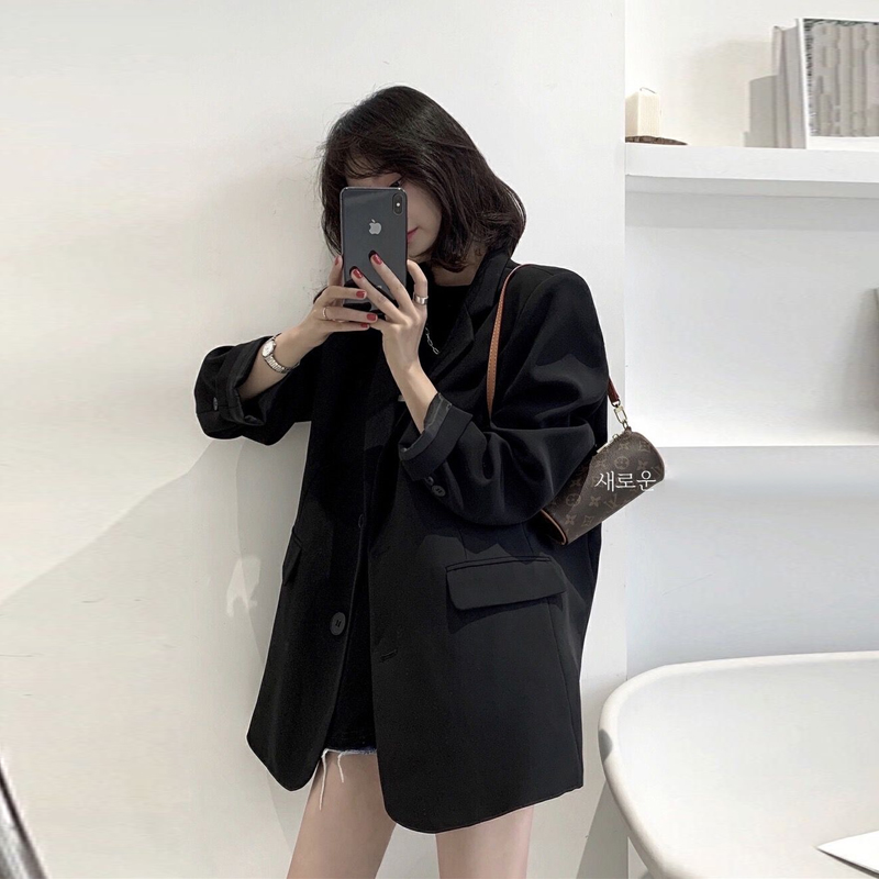 Petite Black Suit Jacket for Women - Short Fit, High-Quality Niche Design for Spring and Autumn 2025, Chic Fashion Staple