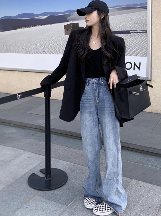 Petite Black Suit Jacket for Women - Trendy High-End Casual Blazer for Spring & Autumn 2025 Petite Black Suit Jacket for Women - Trendy High-End Casual Blazer for Spring & Autumn 2025