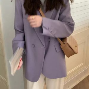 Petite Black Suit Jacket for Women - Trendy High-End Casual Blazer for Spring & Autumn 2025