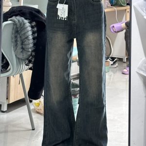 Petite Dark Blue Flared Jeans - 2025 New Style Plus-Size Slim Fit Bell-Bottoms, Straight Leg, Comfortable Fit