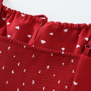 Petite French-Style Red Polka Dot Dress with Spaghetti Straps - Summer 2025 Vacation Fashion