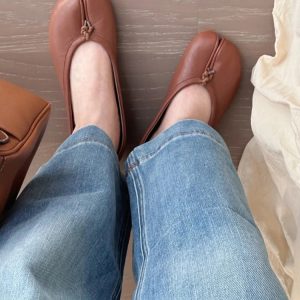 Petite Plus Size Slim-Fit Cigarette Jeans for Pear-Shaped Body - Wide Leg, Nine-Point Cut, Stylish Comfort