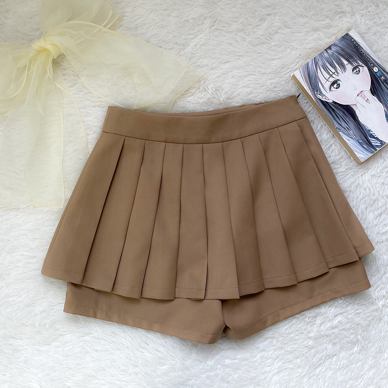 Petite Puff Sleeve JK Uniform Set with Waist-Defined Short Sleeve Shirt and Pudding Bear Design for Summer Women’s Fashion Petite Puff Sleeve JK Uniform Set with Waist-Defined Short Sleeve Shirt and Pudding Bear Design for Summer Women’s Fashion