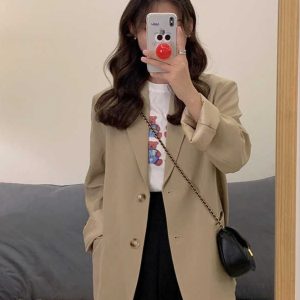 Petite Women's Blazer - Trendy Autumn Spring 2025 Small Suit, High-Quality Fashion Jacket for Stylish Looks