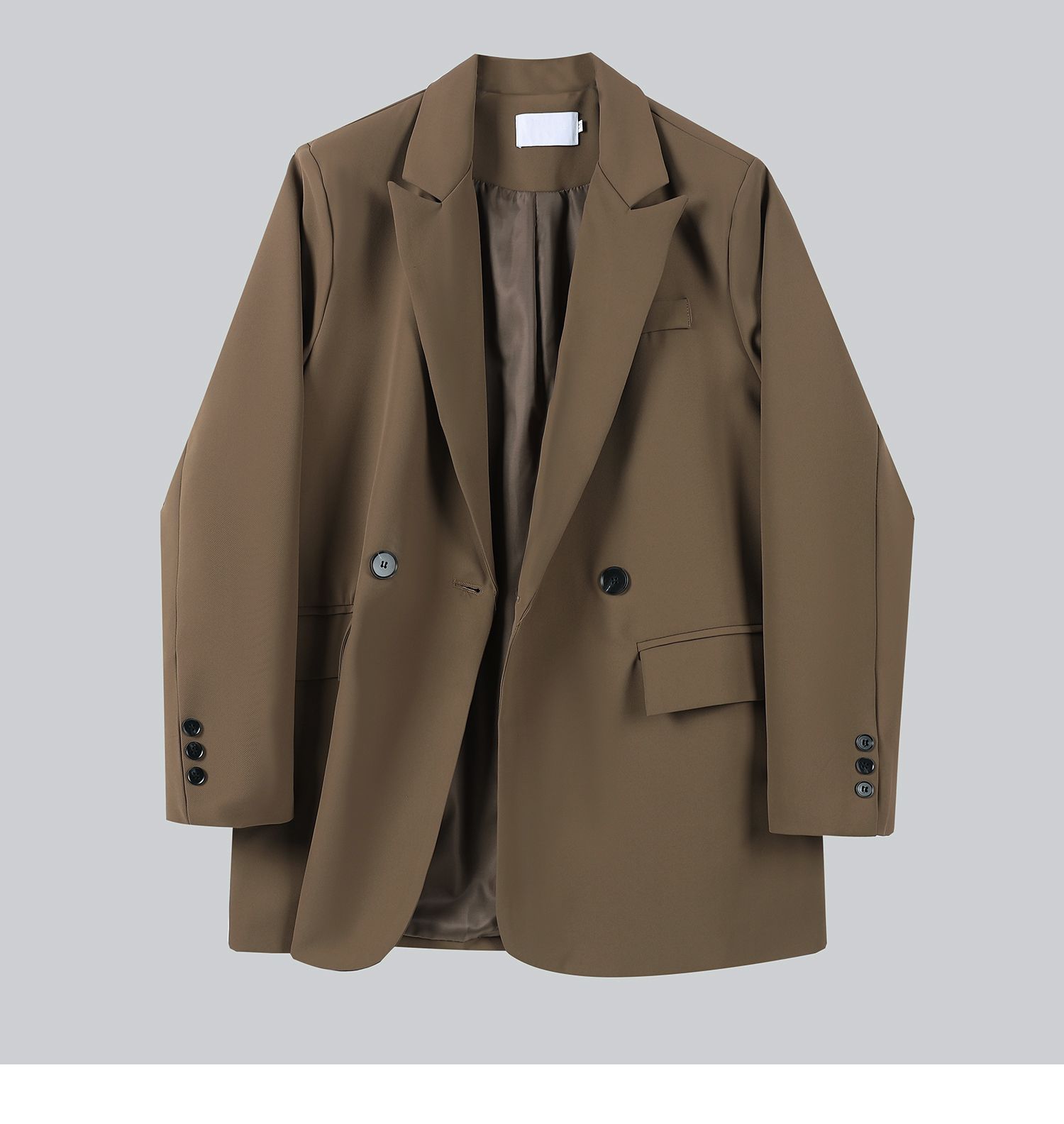 Petite Women's Casual Blazer - Korean Style Gray Suit Jacket for Spring 2025 - Chic Outfit Essential Petite Women's Casual Blazer - Korean Style Gray Suit Jacket for Spring 2025 - Chic Outfit Essential