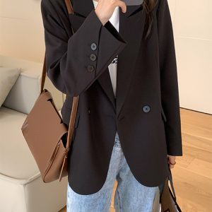 Petite Women's Casual Blazer - Trendy Thin Jacket for Spring & Autumn 2025, Chic High-End Style, Perfect for Everyday Wear