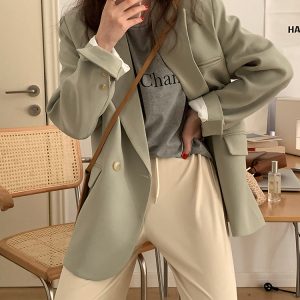 Petite Women's Casual Blazer - Trendy Thin Jacket for Spring & Autumn 2025, Chic High-End Style, Perfect for Everyday Wear