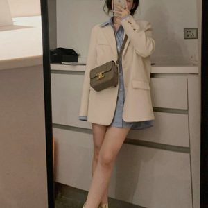 Petite Women's High-End Street Style Small Suit Jacket, Korean Style, 2025 New Model for Spring and Autumn Fashion