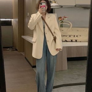 Petite Women's High-End Street Style Small Suit Jacket, Korean Style, 2025 New Model for Spring and Autumn Fashion