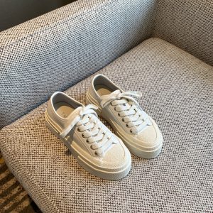 Pink Genuine Leather Lace-Up Sneakers for Women - 2025 Height-Increasing Thick Sole Casual White Shoes, Versatile Comfort Style