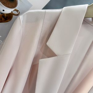 Pink Loose-Fit Blazer for Women - 2025 Summer Style, Lightweight Casual Jacket for a Youthful Look