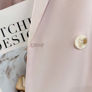 Pink Loose-Fit Blazer for Women - 2025 Summer Style, Lightweight Casual Jacket for a Youthful Look