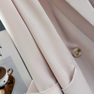 Pink Loose-Fit Blazer for Women - 2025 Summer Style, Lightweight Casual Jacket for a Youthful Look