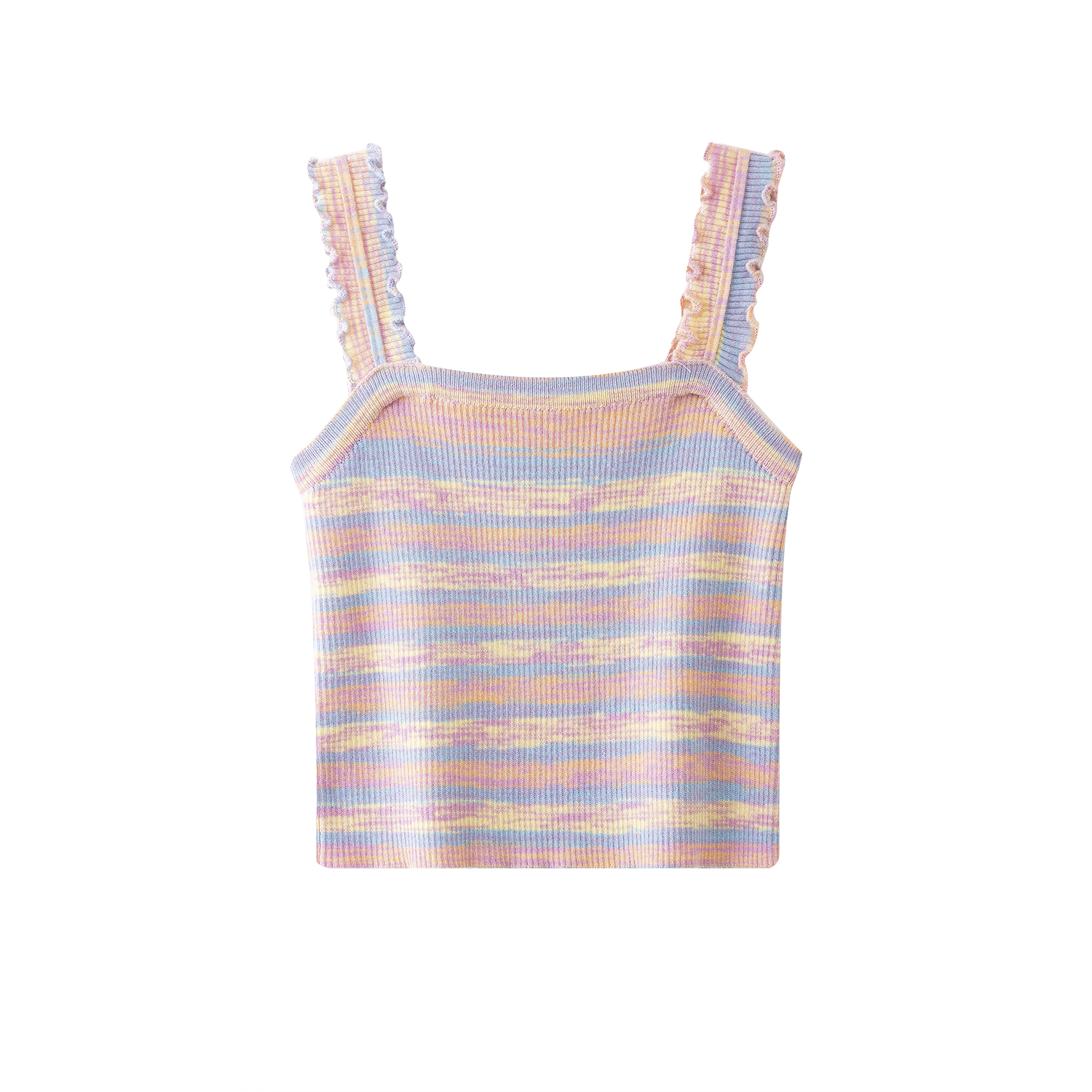 Pink Striped Strapless Camisole Top for Women - Sweet & Spicy Thai-Style Summer 2025 Edition, Y2K Inspired Fashion