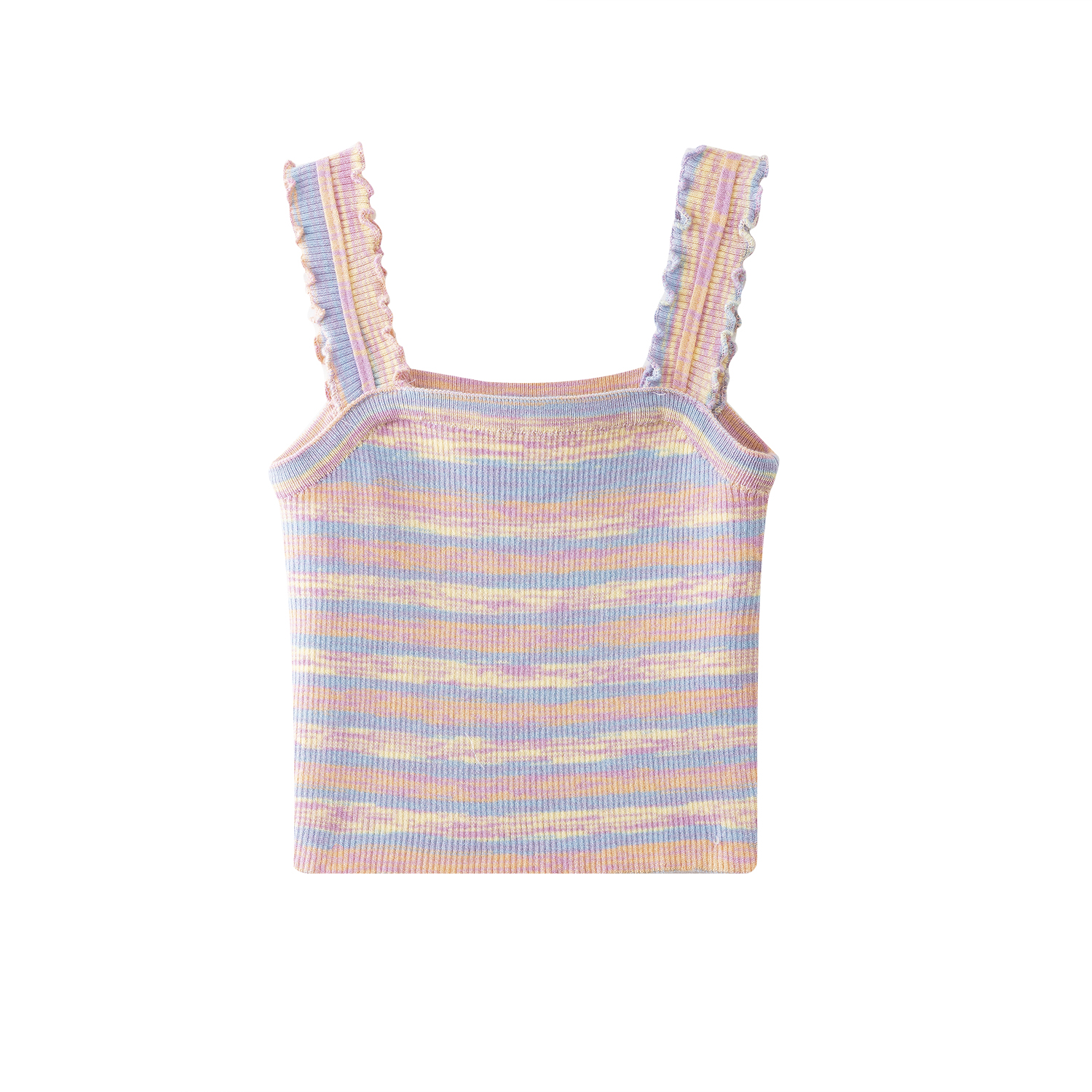 Pink Striped Strapless Camisole Top for Women - Sweet & Spicy Thai-Style Summer 2025 Edition, Y2K Inspired Fashion