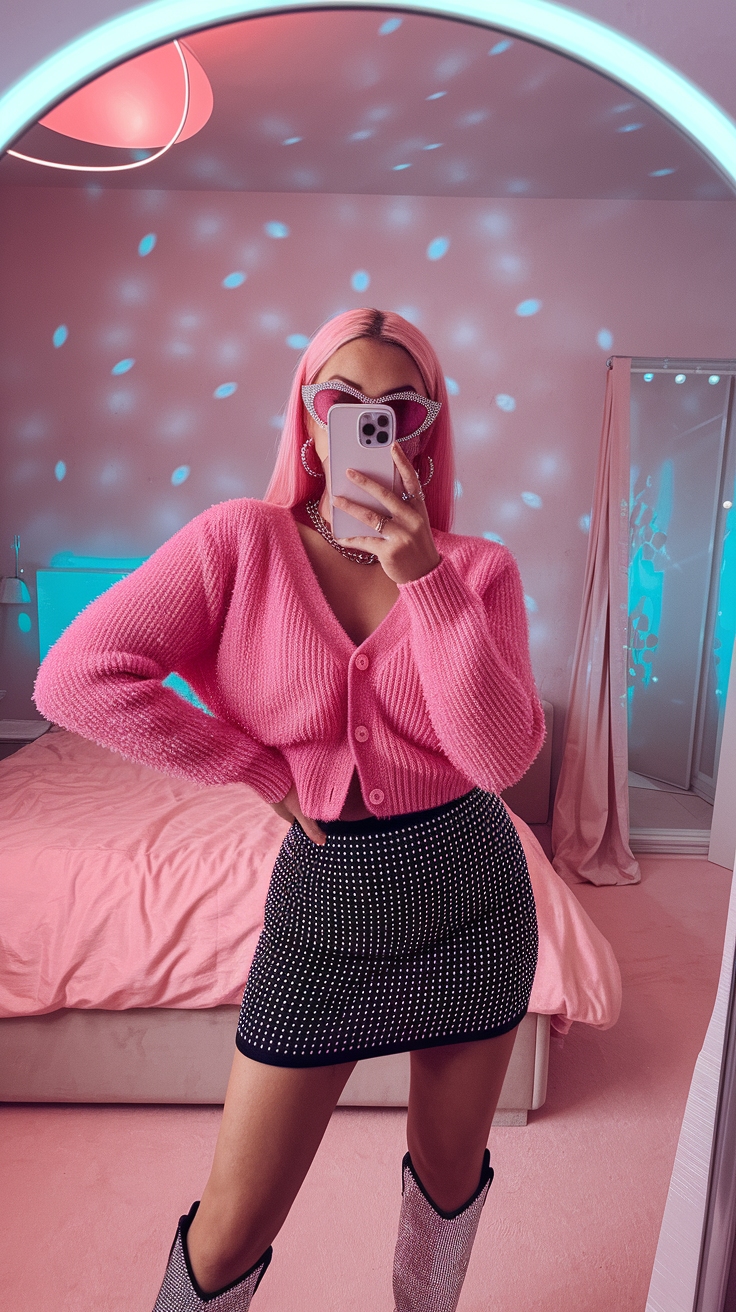 Unique Pink Y2K Outfit Aesthetic Inspirations outfit idea