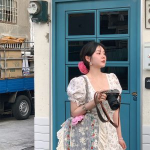 Plaid Lace Trim One-Shoulder Crossbody Bag - Women's Summer Canvas Bag with Floral Design, Vintage Style