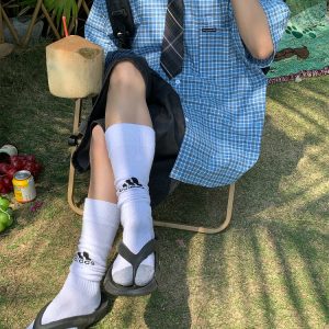 Plaid Short Sleeve Shirt for Women - Handmade Vintage Style - Loose Casual Summer Top - Versatile Niche Trend