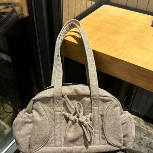 Plaid Shoulder Bag - 2025 Autumn/Winter Casual Versatile Boston Tote for Class and Commuting