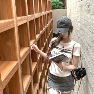 Playful Leg Essence Gray Vintage Denim Bodycon Mini Skirt with Tassels - Summer Hot Girl Style, 90s-Inspired Half Skirt