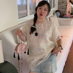 Plus Size A-Line Denim Skirt for Women, Buckle Spliced Design, 2025 Summer Fashion, Trendy Short Skirt for Curvy Style