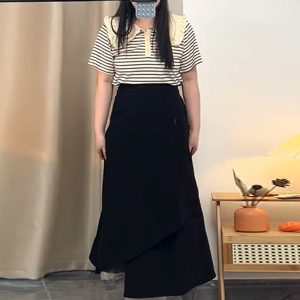 Plus Size A-Line Midi Skirt for Women, Irregular Hem, Flattering Summer Style for Curvy Figures, Casual Chic Fashion