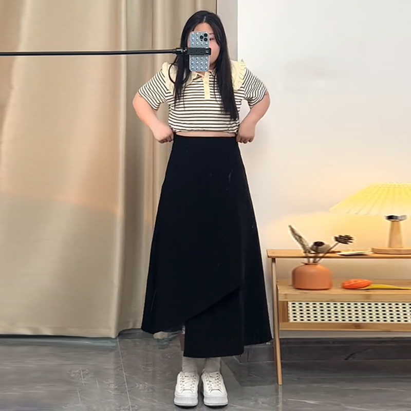 Plus Size A-Line Midi Skirt for Women, Irregular Hem, Flattering Summer Style for Curvy Figures, Casual Chic Fashion