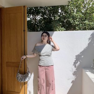 Plus Size American Retro Straight-Leg Multi-Pocket Wide-Leg Casual Work Pants for a Cool 90s Vibe