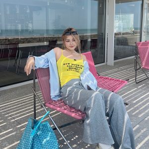 Plus Size American Vintage Bow Print Tank Top - Hot Girl Millennial Style, Versatile Summer Essential, Y2K Fashion