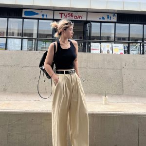 Plus Size Back Knot Cross Camisole - Unique Design Slim Fit Versatile Sports Top for Everyday Wear