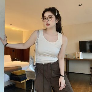 Plus Size Backless U-Neck Camisole Tank Top - Easy-to-Wear, Multi-Color Basic for Effortless Style