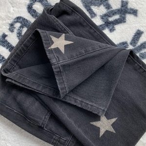 Plus Size Black Starry Jeans for Women - Slimming Narrow Straight Leg & Loose Wide Leg Design