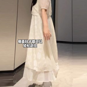 Plus-Size Chinese Style Summer Hanfu Dress Set - Retro Slimming Qipao Two-Piece Outfit for Chubby Women