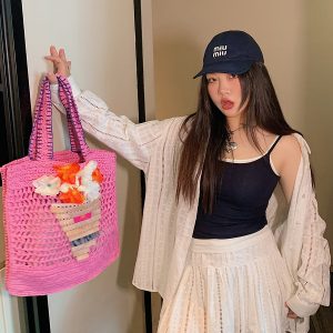 Plus Size Fake Two-Piece Spaghetti Strap Vest for Women - Summer 2025 Stylish Top to Hide Belly, Casual Chic Fashion