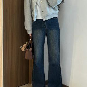 Plus-Size Flared Straight-Leg Jeans for Women - 2025 New Style, Flattering Curvy Fit, Perfect for Petites, Trendy Casual Fashion