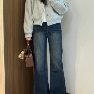 Plus-Size Flared Straight-Leg Jeans for Women - 2025 New Style, Flattering Curvy Fit, Perfect for Petites, Trendy Casual Fashion