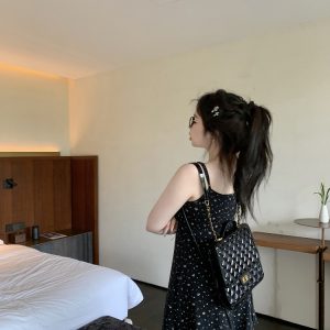 Plus Size Floral Bow Cami Dress - Korean Style, Romantic Atmosphere, Summer Fashion, Slightly Chubby, Itaewon-Inspired