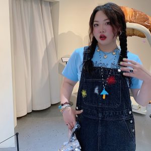 Plus Size Gold Support Printed Short Sleeve T-Shirt for Women - Slim Fit Summer Top in 2025 Trendy Style