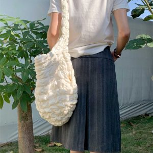 Plus Size Gray Striped Midi Skirt for Women, High-Waisted A-Line Summer Pleated Design, Flattering Fit for Every Occasion