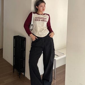 Plus Size High Waist Straight Leg Water Washed Floor-Length Denim Pants for Women - Casual Slimming Autumn Style